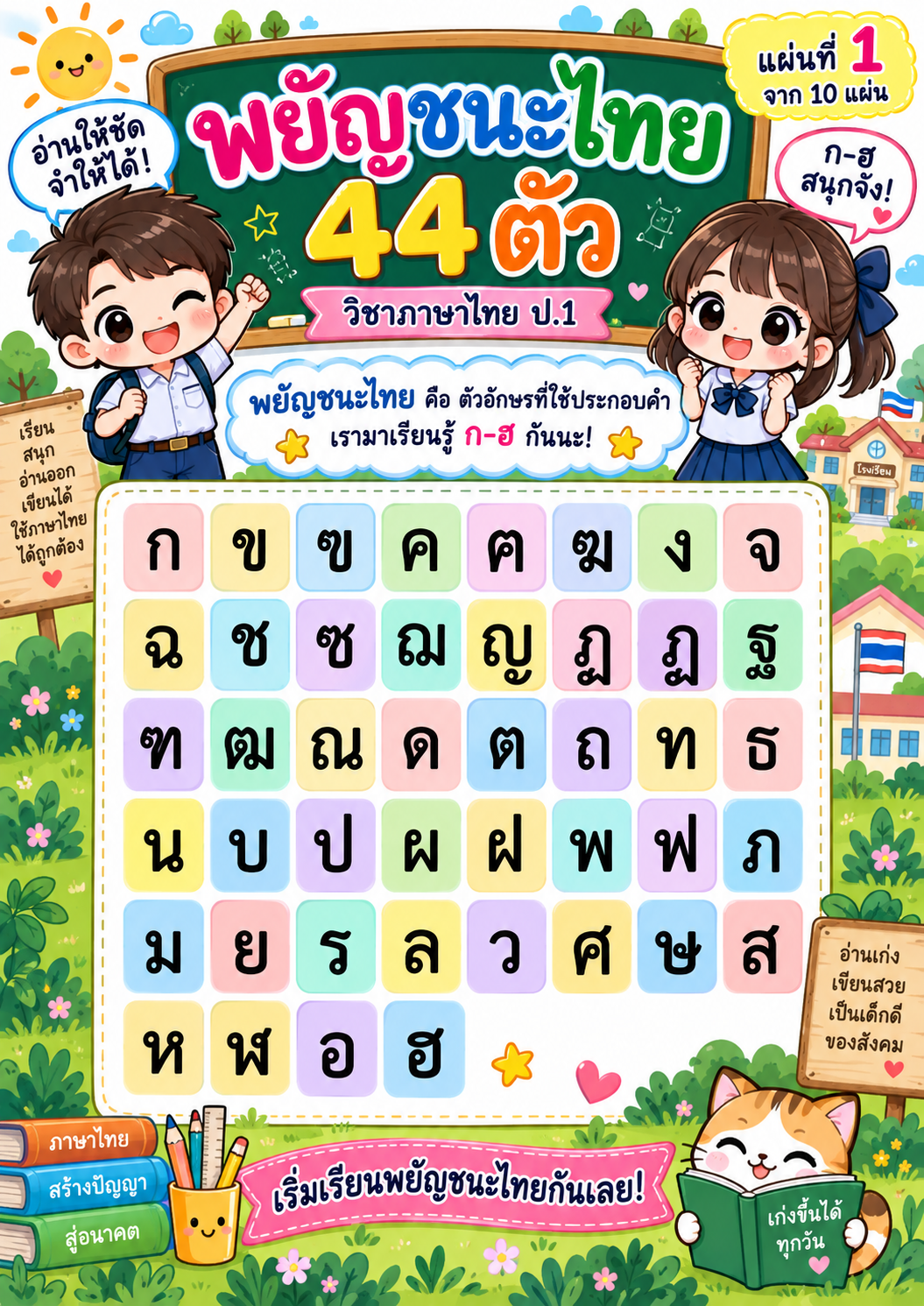 ชุดใบความรู้ พยัญชนะไทย 44 ตัว