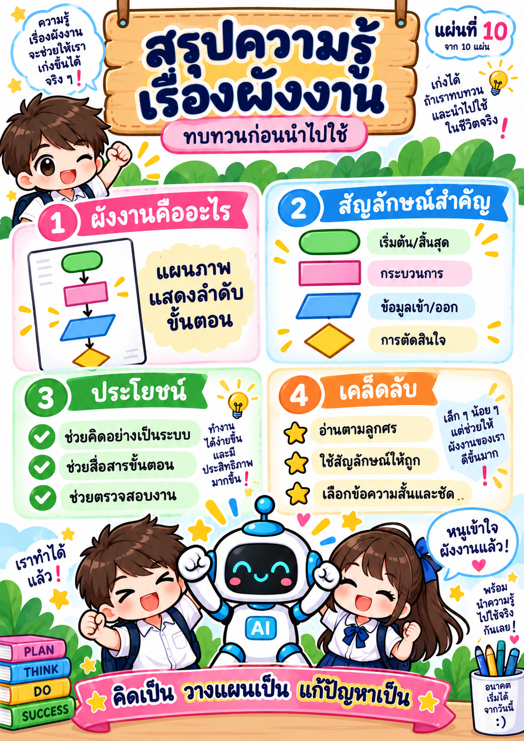 ตัวอย่าง ชุดใบความรู้ ฝึกทักษะ เรื่อง Flow Chart