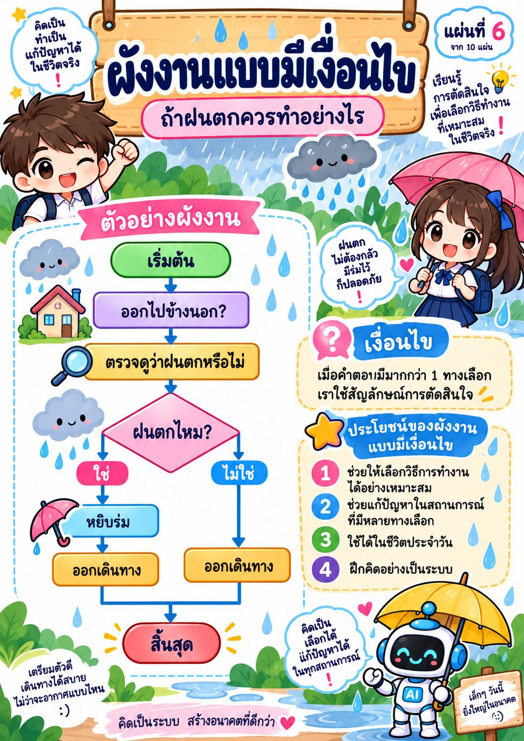 ตัวอย่าง ชุดใบความรู้ ฝึกทักษะ เรื่อง Flow Chart
