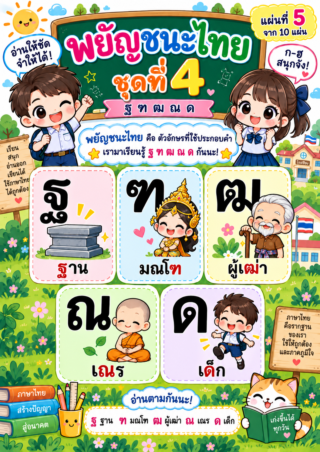 ตัวอย่าง ชุดใบความรู้ พยัญชนะไทย 44 ตัว
