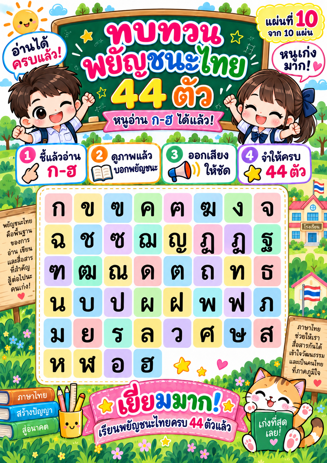 ตัวอย่าง ชุดใบความรู้ พยัญชนะไทย 44 ตัว